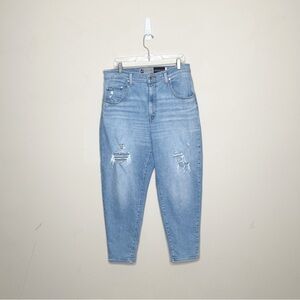 Vintage Levi's Womens High Waisted SilverTab Mom Jean Stone Ripped Denim Jeans
